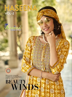 Haseena vol 2 by Karissa Premium liva tag foil printed readymade suit catalogue  