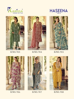 Haseena vol 2 by Karissa Premium liva tag foil printed readymade suit catalogue  readymade suit catalogs