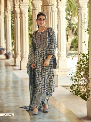 Haseena vol 2 by karissa reyon foil printed fancy kurti pant with dupatta catalogue at low rate readymade suit catalogs