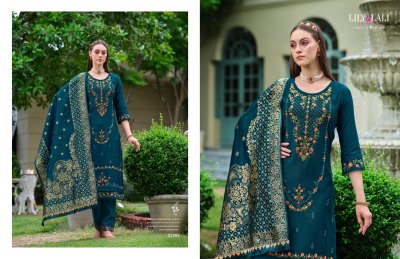 Hasmeena vol 4 by lily and lali hand embroidered fancy kurti pant and dupatta catalogue at affordable rate readymade suit catalogs