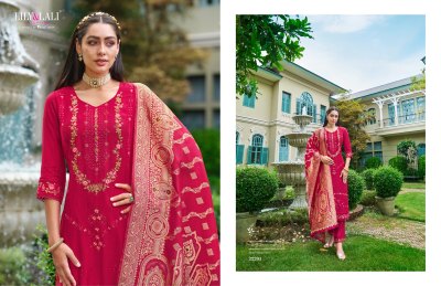 Hasmeena vol 4 by lily and lali hand embroidered fancy kurti pant and dupatta catalogue at affordable rate readymade suit catalogs