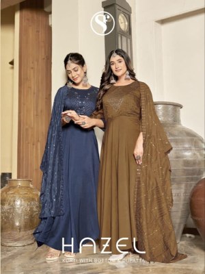 Hazel by Swteety viscorse silk handwork fancy gown catalogue at affordable rate gown catalogs