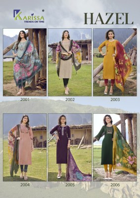 Hazel by karissa with liva tag fancy kurto bottom and dupatta catalog kurtis catalogs