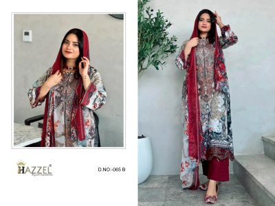 Hazzel by 065ABCD super hit demanded pure cotton printed and embroidered  pakistani suit catalogs