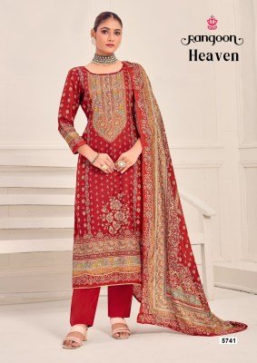 Heaven by Rangoon pure maslin Pure Muslin With Digital Print Aari Work readymade suit catalogue readymade suit catalogs
