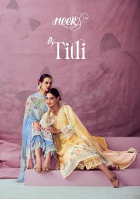 Heer by Titli pure muslin digital printed with embroidered neck unstitched salwar suit catalogue at affordable rate Heer By Kimora