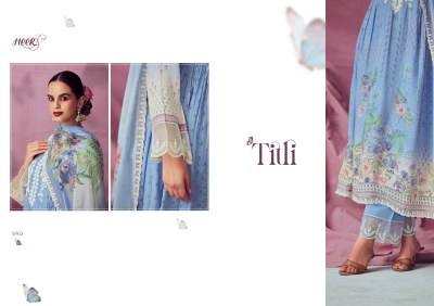 Heer by Titli pure muslin digital printed with embroidered neck unstitched salwar suit catalogue at affordable rate salwar kameez catalogs