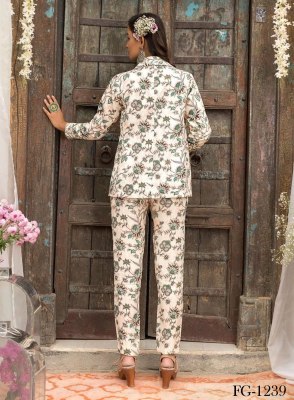 Hello jacket by Fashion galleria Magic cotton printed fancy co ord set catalogue at affordable rate Size wise Combo Set