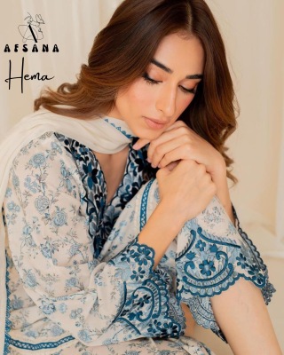 Hema by Afsana Musline Digital embroidered printed readymade suit catalogue at low rate Afsana Suits Catalogue 