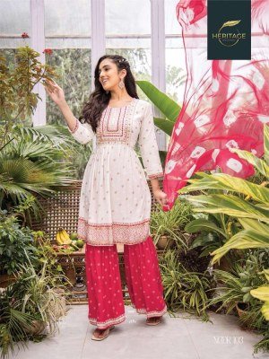 Heritage Noor Designer Kurti Dupatta With Sharara Set wholesale catalogue  kurtis catalogs