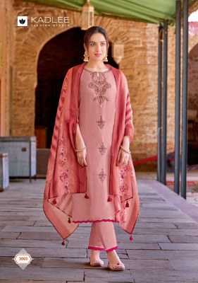 Heritage by Kadlee Thread and hand embroidered straight readymade suit catalogue at affordable rate  readymade suit catalogs