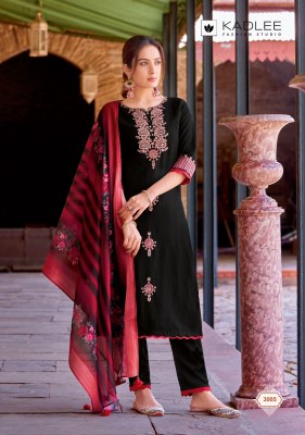 Heritage by Kadlee Thread and hand embroidered straight readymade suit catalogue at affordable rate  readymade suit catalogs