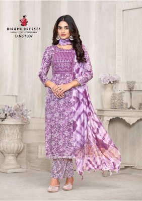 Hiaara Subhi Vol 1 Premium Rayon Kurti Pant Dupatta Set Foil Print Tie Dye Jari Dupatta Wholesale kurti pant with dupatta Catalogs