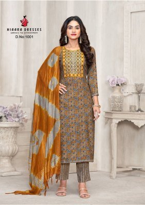 Hiaara Subhi Vol 1 Premium Rayon Kurti Pant Dupatta Set Foil Print Tie Dye Jari Dupatta Wholesale kurti pant with dupatta Catalogs