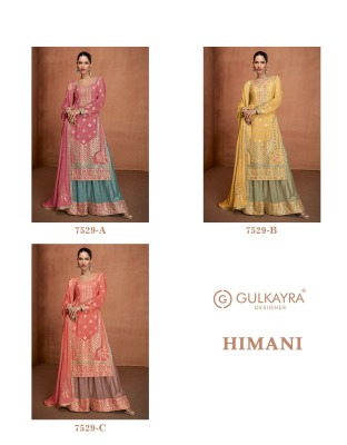 Himani by Gulkayra Designer Real Chinon embroidered Fancy Sharara Suit collection at affordable rate fancy sharara suit Catalogs