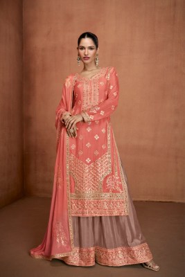 Himani by Gulkayra Designer Real Chinon embroidered Fancy Sharara Suit collection at affordable rate fancy sharara suit Catalogs