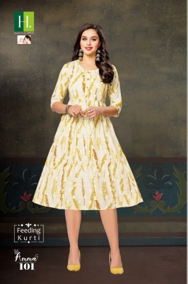 Hirwa by Amma present Heavy reyon tie dye printed feeding  kurti catalogue hirwa