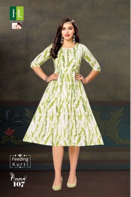 Hirwa by Amma present Heavy reyon tie dye printed feeding  kurti catalogue kurtis catalogs