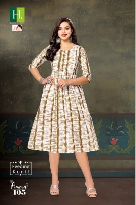 Hirwa by Amma present Heavy reyon tie dye printed feeding  kurti catalogue kurtis catalogs