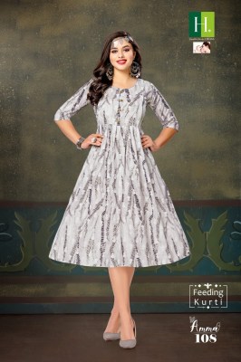 Hirwa by Amma present Heavy reyon tie dye printed feeding  kurti catalogue kurtis catalogs