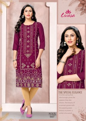 Hirwa by Aqua heavy quality reyon printed straight kurti catalogue at amaviexpo kurtis catalogs