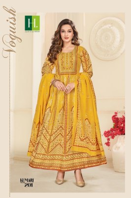 Hirwa by Kumari vol 2 heavy reyon foil printed readymade suit catalogue at affordable rate readymade suit catalogs