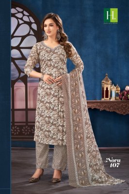 Hirwa by Nora exclusive cambric cotton printed fancy readymade suit catlogue hirwa