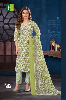 Hirwa by Nora exclusive cambric cotton printed fancy readymade suit catlogue readymade suit catalogs