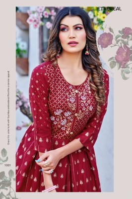 Hirwa by Surveen heavy reyon foil printed kurtis catalogue at low rate kurtis catalogs