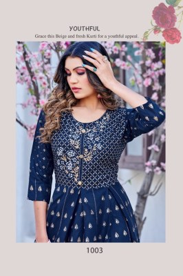 Hirwa by Surveen heavy reyon foil printed kurtis catalogue at low rate kurtis catalogs