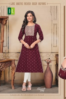 Hirwa by Tamanna fancy heavy Bombay reyon flared kurti catalogue at affordable rate hirwa