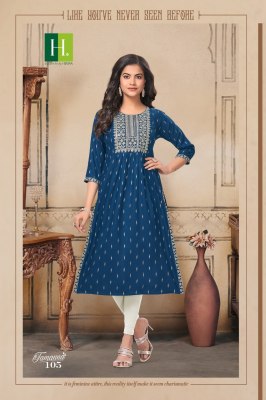 Hirwa by Tamanna fancy heavy Bombay reyon flared kurti catalogue at affordable rate kurtis catalogs