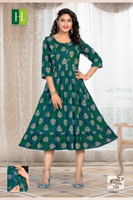 Hirwa by good news heavy reyon fancy feeding kurti catalogue at low rate kurtis catalogs