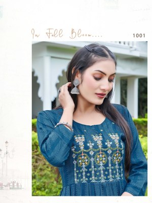 Hirwa by stella vol 2 heavy reyon Ghera with Embroidery and Stitching  kurti catalogue at low rate kurtis catalogs