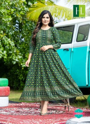 Hirwa by sunlight vol 2 designer reyon kurti catalogs at wholesale price kurtis catalogs