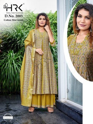 Hrk D.No-2003 Vartican Foil Print Anarkali with Palazzo and Digital Print Wholesale Ethnic Set wholesale catalogs
