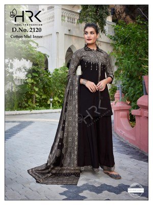Hrk D No 2120 Modal Foil Print Hand Work Suit Set Roman Silk Plazzo Wholesale Ethnic Collection wholesale catalogs