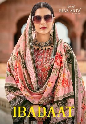 IBADAAT by RIAZ ARTS Pure Karachi Lawn Cambric printed dress material catalogue wholesale catalogs