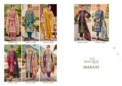 IBADAAT by RIAZ ARTS Pure Karachi Lawn Cambric printed dress material catalogue dress material catalogs