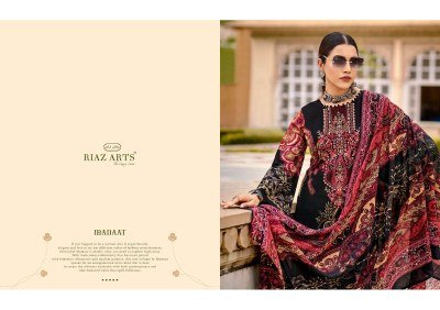 IBADAAT by RIAZ ARTS Pure Karachi Lawn Cambric printed dress material catalogue dress material catalogs
