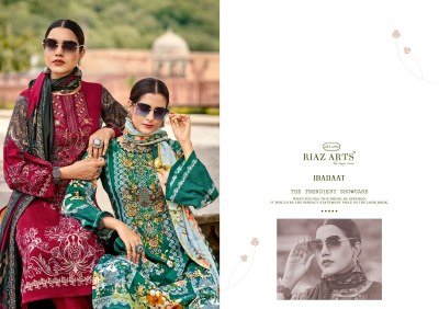 IBADAAT by RIAZ ARTS Pure Karachi Lawn Cambric printed dress material catalogue dress material catalogs