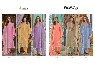 IBIZA by Bosco vol 3 exclusive pure lawn cotton unstitched dress material catalogue salwar kameez catalogs