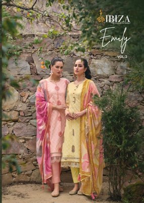 IBIZA by Emily vol 2 pure lawn cotton print with embroidered unstitched salwar suit catalogue IBIZA