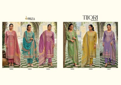 IBIZA by Tijori pure muslin digital badla outline handwork Karachi suit catalogue at wholesale price Karachi suits catalogs