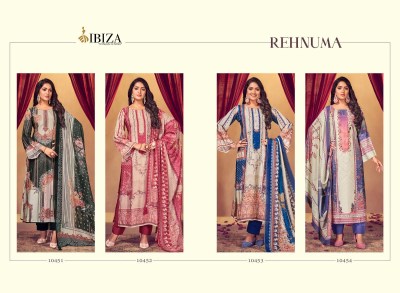 IBIZA present Rehnuma fancy pure bamburg maslin digital printed with handwork unstitched dress material catalogue at low rate salwar kameez catalogs