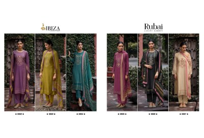 IBIZA present Rubai pure bamburg muslin digital print with handwork unstitched suit mnaterial at low rate salwar kameez catalogs