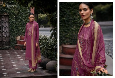 IBIZA present Rubai pure bamburg muslin digital print with handwork unstitched suit mnaterial at low rate salwar kameez catalogs