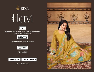 IBIZA present hetvi pure viscose digital printed unstitched salwar kameez catalogue at low rate  salwar kameez catalogs