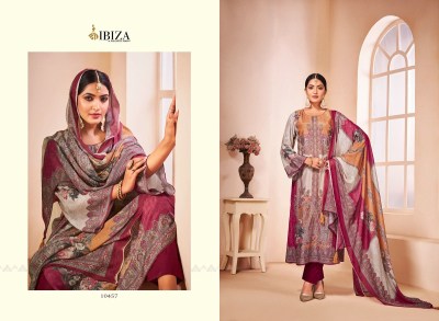 IBZIA present Tashi muslin digital printed with handwork unstitched dress material catalogue at affordable salwar kameez catalogs