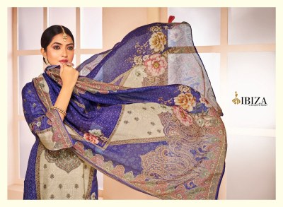 IBZIA present Tashi muslin digital printed with handwork unstitched dress material catalogue at affordable salwar kameez catalogs